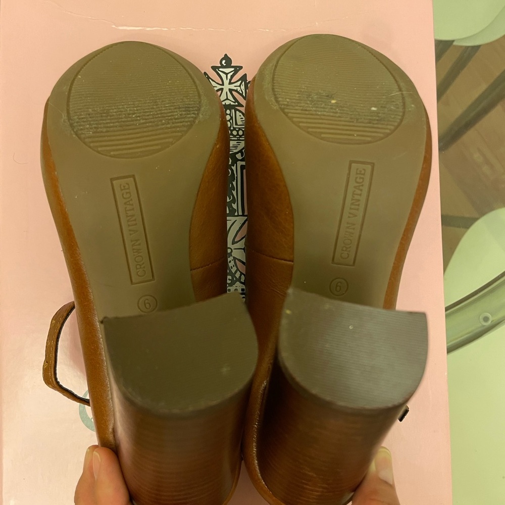 Brown T-Strap Heels - Picture 3 of 3